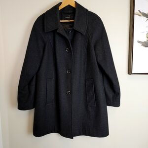 London Fog Dress Coat Men's Sz XL Dark Gray with Pockets